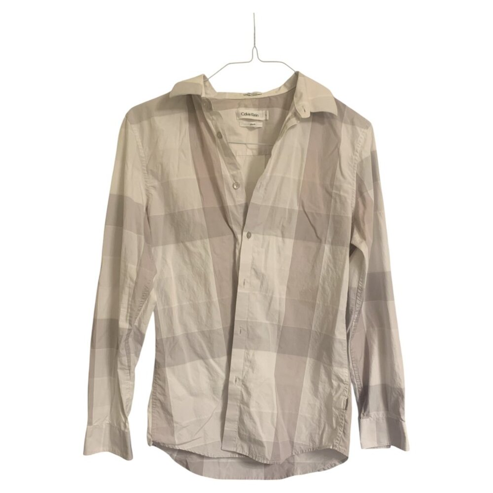 Calvin Klein Checkered/Striped Men's Button Down Shirt - Size S